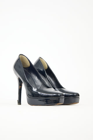 Gucci Patent Platform Pump