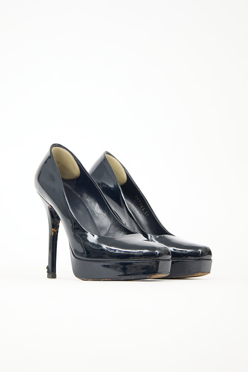 Gucci Patent Platform Pump