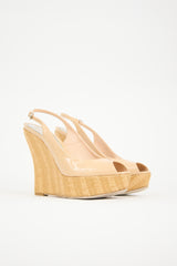 Gucci Patent Woven Wedge Heel