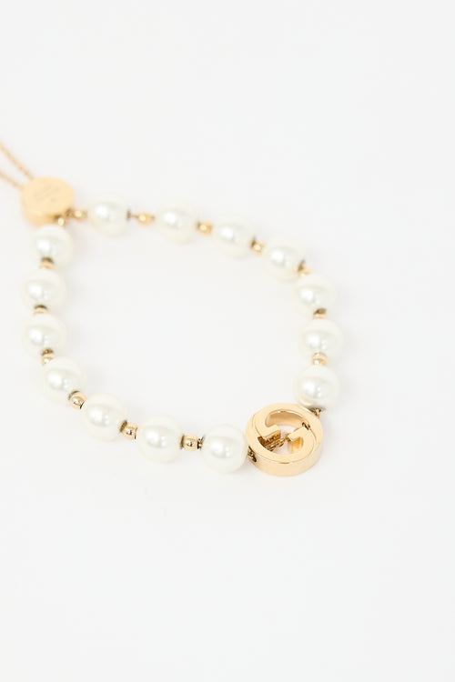 Gucci Pearl Interlocking GG Bracelet