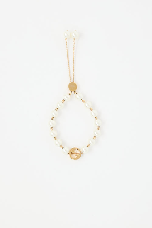 Gucci Pearl Interlocking GG Bracelet