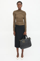 Gucci Pebbled Leather Ride GG Bag