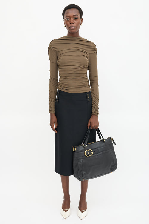 Gucci Pebbled Leather Ride GG Bag