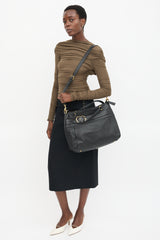 Gucci Pebbled Leather Ride GG Bag