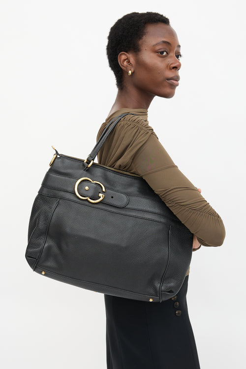 Gucci Pebbled Leather Ride GG Bag