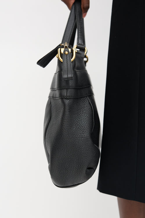 Gucci Pebbled Leather Ride GG Bag