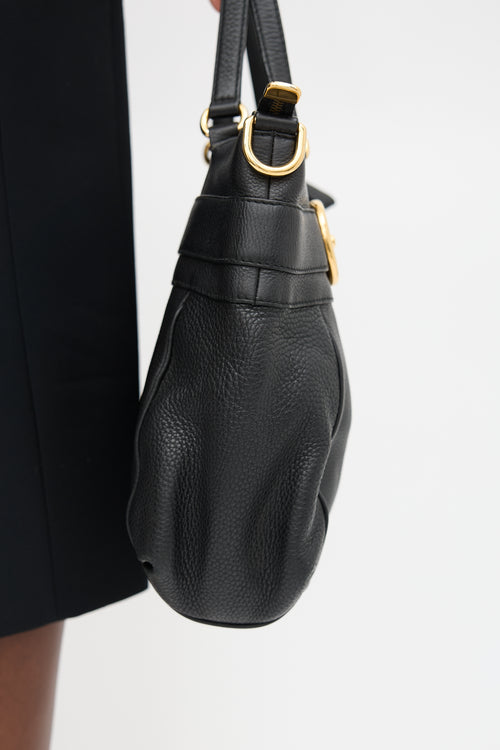 Gucci Pebbled Leather Ride GG Bag