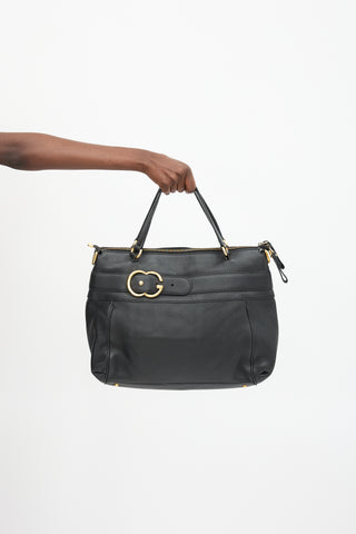 Gucci Pebbled Leather Ride GG Bag