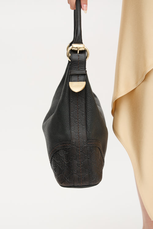 Gucci Leather Signoria Guccissima Bag