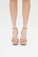 Gucci Pink & Gold Platform Sandal