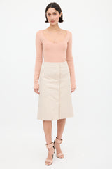 Gucci Pink Cashmere Knit Bodysuit