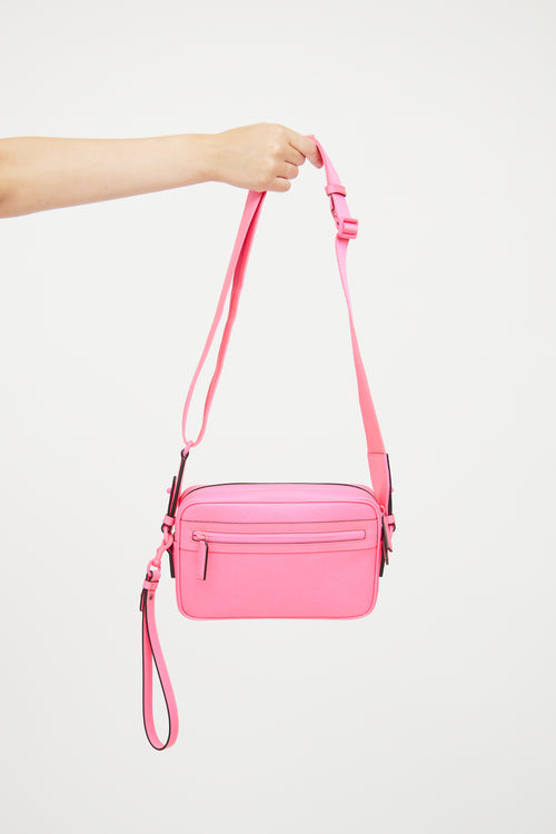 Gucci Fuschia GG Rubber Effect Crossbody
