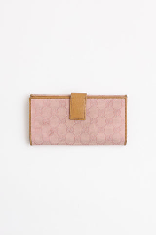 Gucci Monogram Canvas Long Bi-Fold Wallet