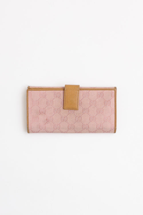 Gucci Monogram Canvas Long Bi-Fold Wallet