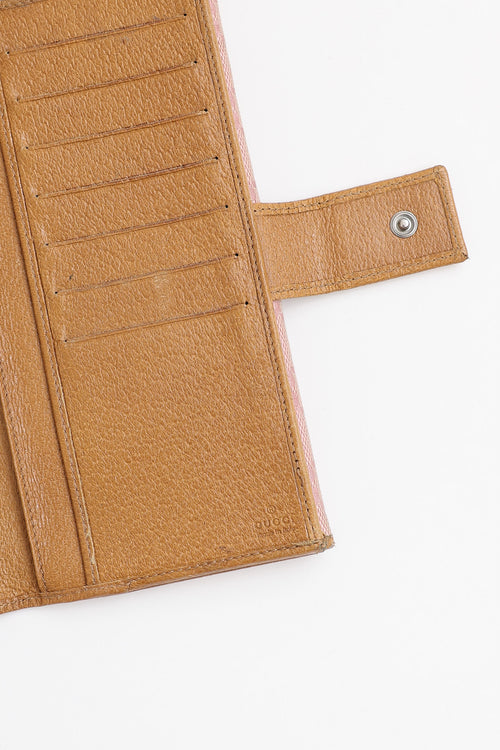 Gucci Monogram Canvas Long Bi-Fold Wallet