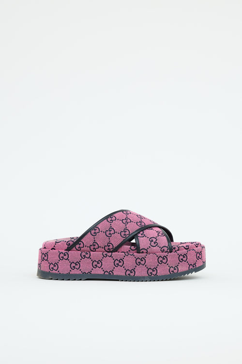 Gucci GG Canvas Platform Sandal