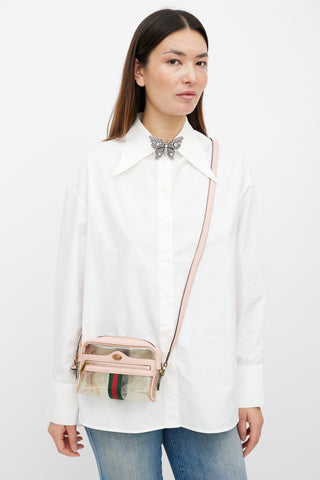 Gucci Pink & Multicolour PVC Ophidia Shoulder Bag
