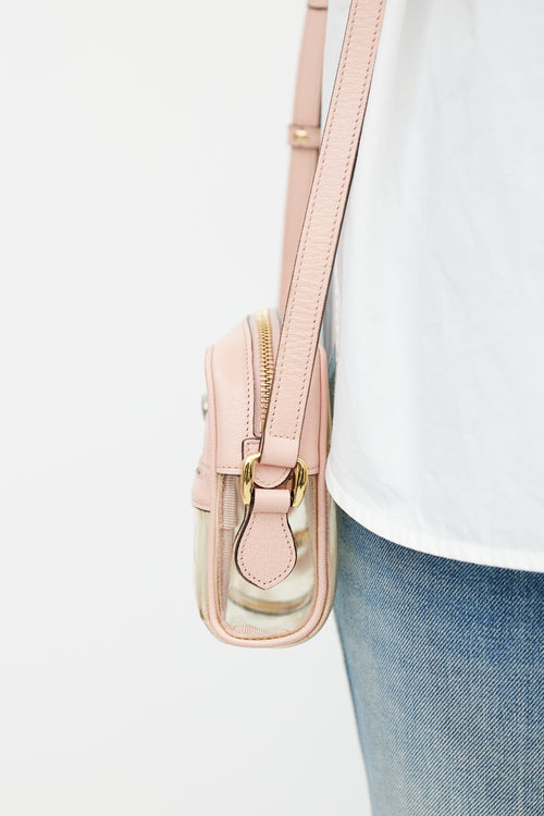 Gucci Pink & Multicolour PVC Ophidia Shoulder Bag