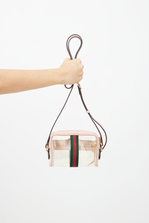 Gucci Pink & Multicolour PVC Ophidia Shoulder Bag