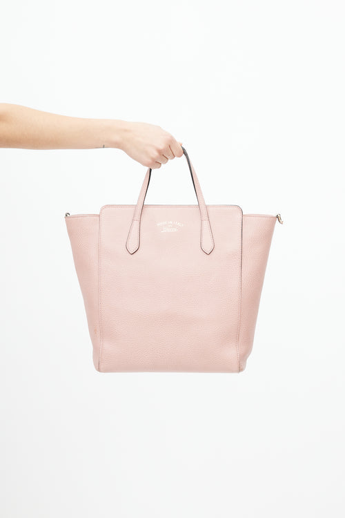 Gucci Pink Pebbled Leather Shoulder Bag
