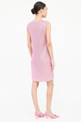 Gucci Knit Metallic Jewel Dress