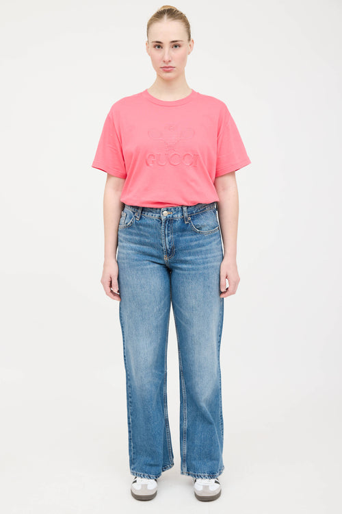 Gucci Embroidered Logo Top