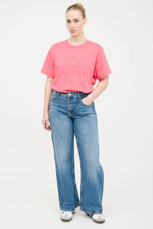 Gucci Embroidered Logo Top