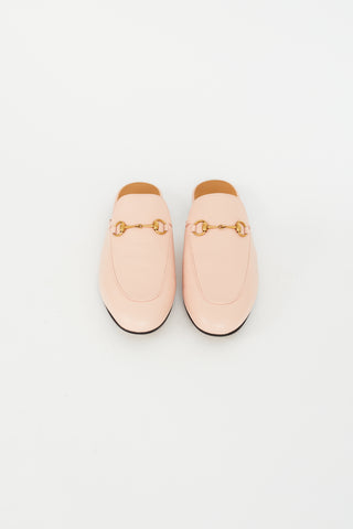 Gucci Pink Leather Princetown Mule