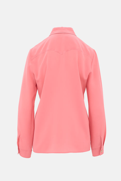 Gucci Pintuck Western Shirt