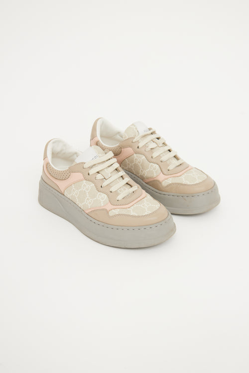 Gucci Pink Grey GG Canvas Sneaker