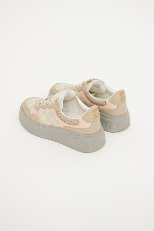 Gucci Pink Grey GG Canvas Sneaker