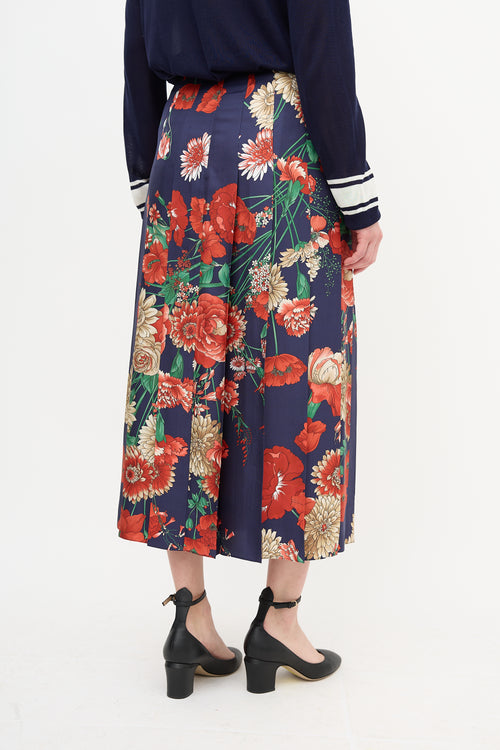 Gucci Pre-Fall 2018 Silk Floral Skirt