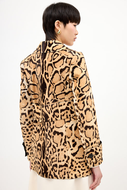 Gucci Vintage Printed Leather Jacket