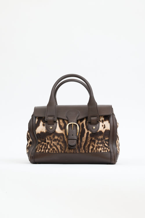 Gucci Printed Hair Heritage Boston Bag