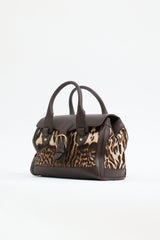 Gucci Printed Hair Heritage Boston Bag
