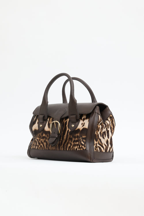 Gucci Printed Hair Heritage Boston Bag