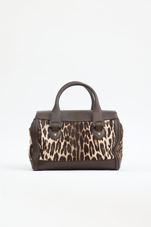 Gucci Printed Hair Heritage Boston Bag