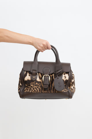 Gucci Printed Hair Heritage Boston Bag