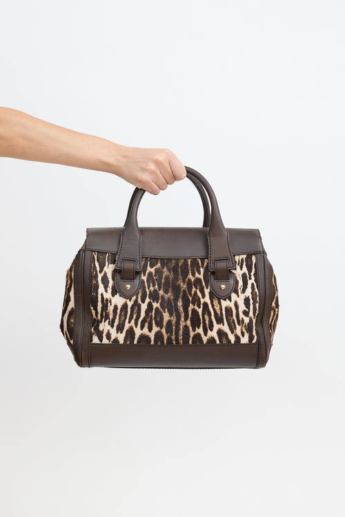 Gucci Printed Hair Heritage Boston Bag