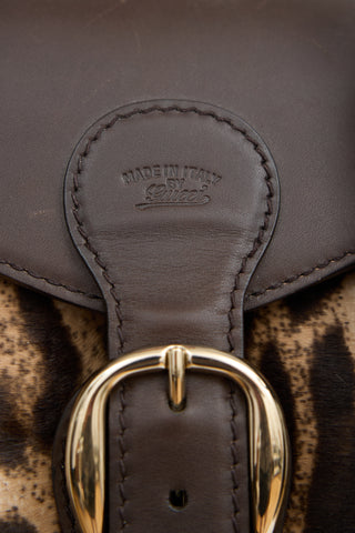 Gucci Printed Hair Heritage Boston Bag