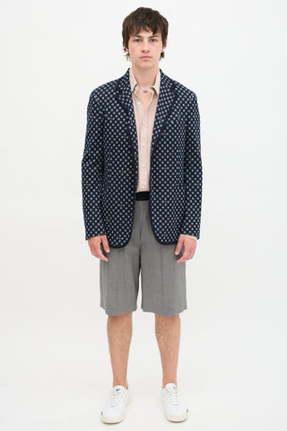 Gucci Printed Knit Blazer
