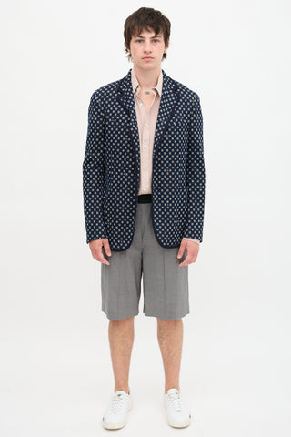 Gucci Printed Knit Blazer