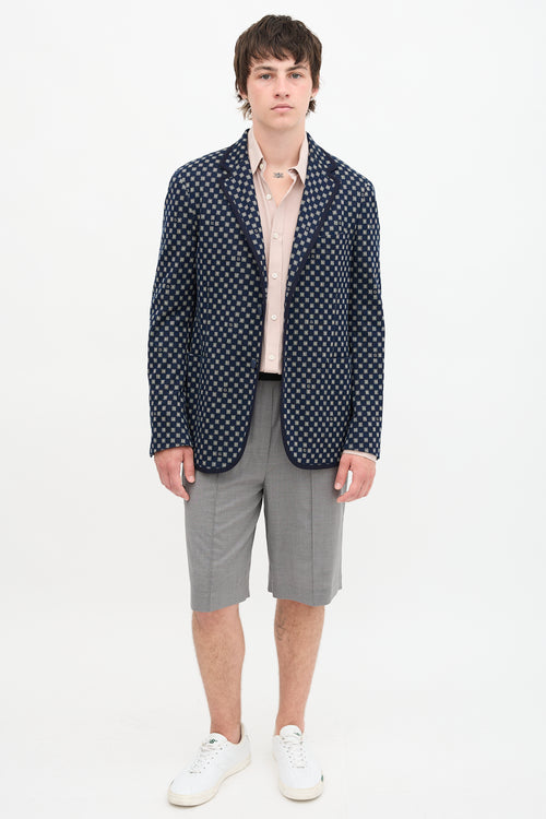 Gucci Printed Knit Blazer