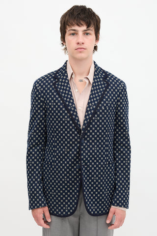 Gucci Printed Knit Blazer