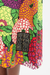 Gucci Purple & Mulitcolour Floral Button Up Skirt