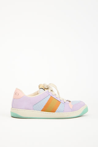 Gucci Purple Multi Suede Lovelight Screener Sneaker
