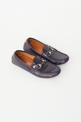 Gucci Purple Patent Driving Loafer