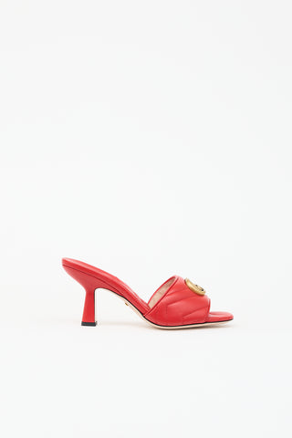 Gucci Quilted Leather GG Charlotte Mule