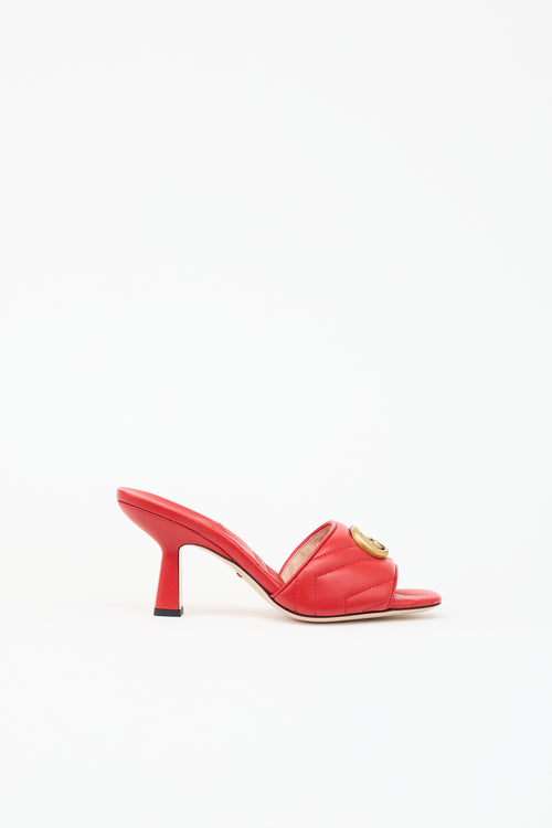 Gucci Quilted Leather GG Charlotte Mule