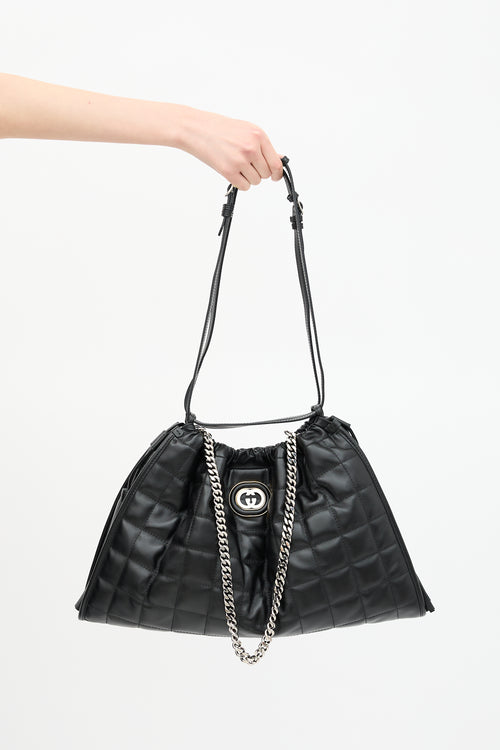 Gucci Quilted Leather Small Deco Tote Bag